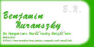 benjamin muranszky business card